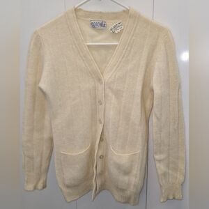 Coronia Vintage Lambswool Rabbit Hair Cardigan Small